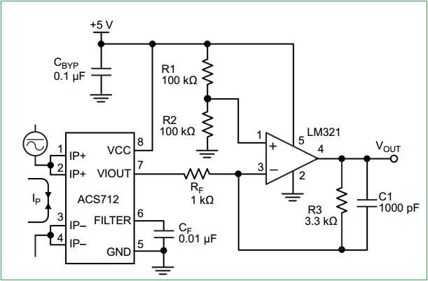 hall effect current sensor circuit diagram