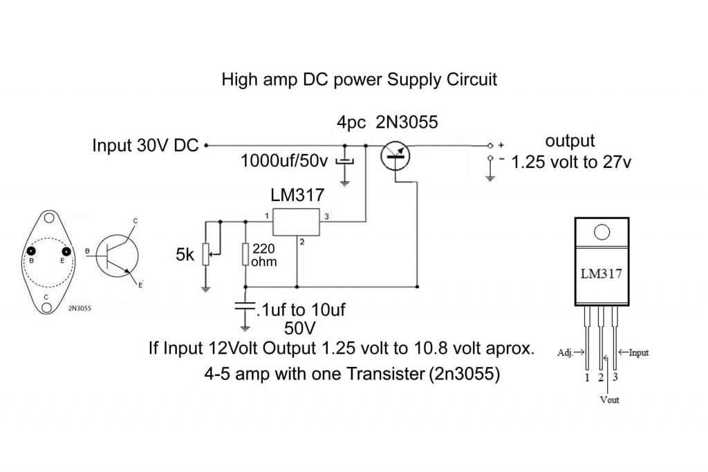 high current dc power supply circuit diagram