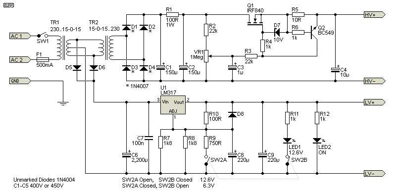 high voltage dc power supply circuit diagram high voltage dc power supply circuit diagram