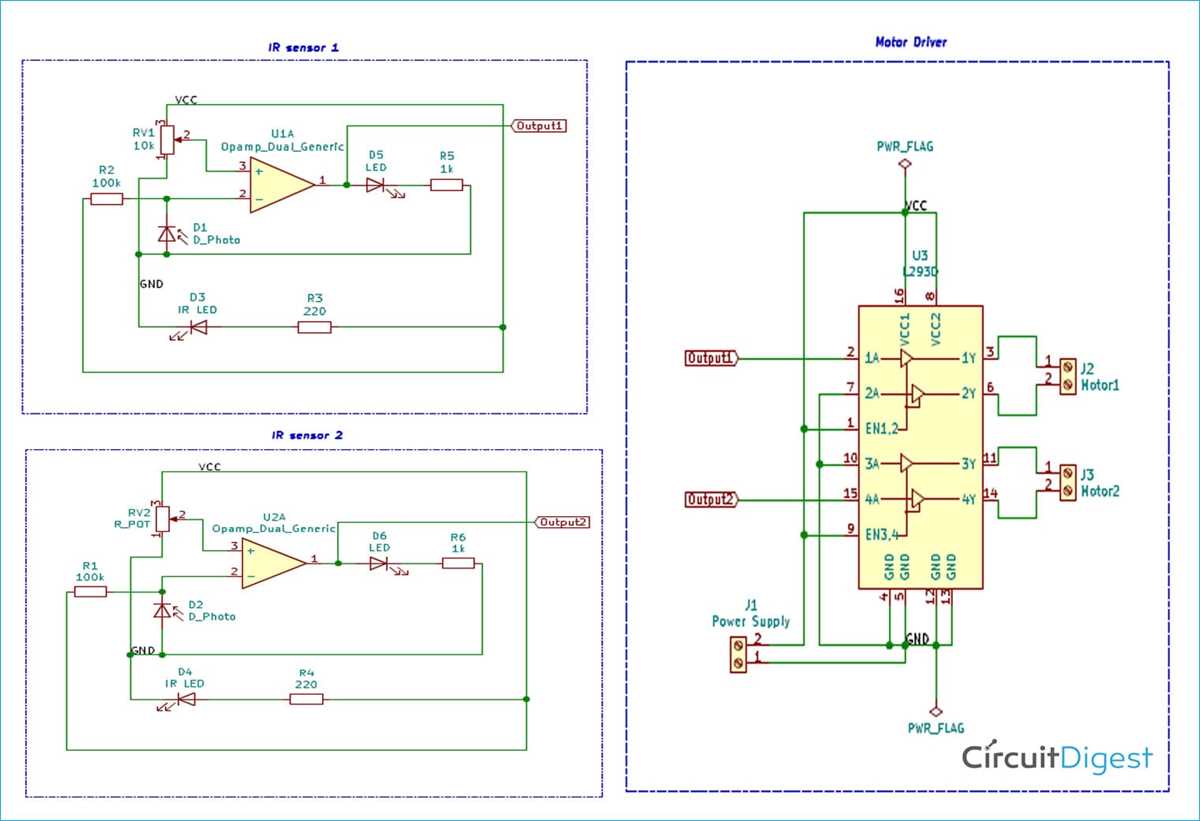human following robot circuit diagram