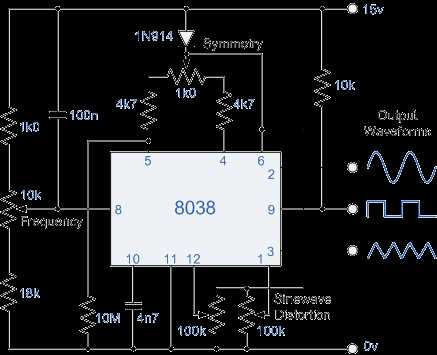 icl8038 function generator circuit diagram