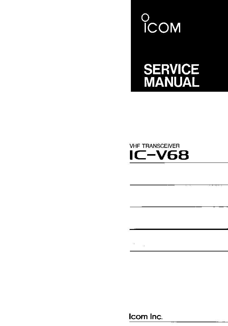 icom v68 schematic diagram
