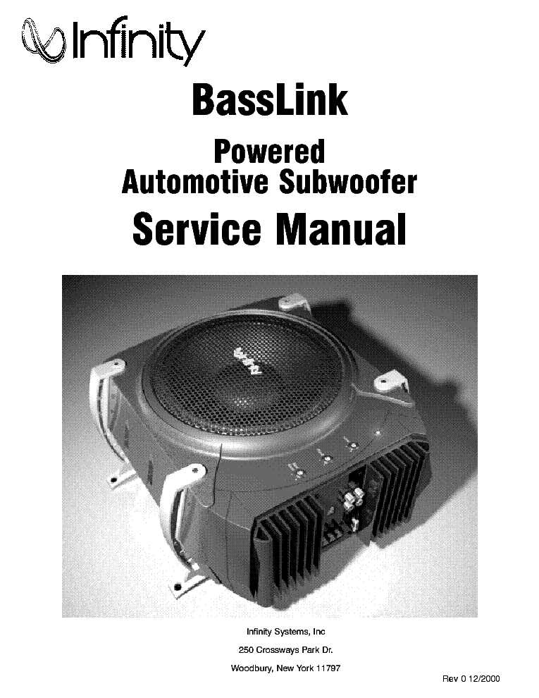 infinity basslink schematic diagram
