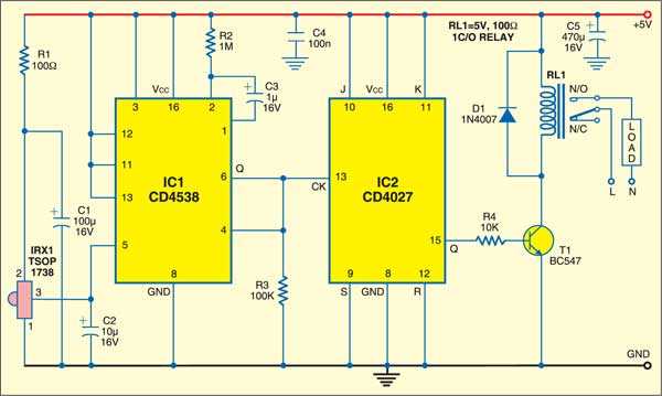infrared switch circuit diagram
