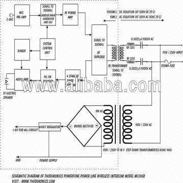 intercom system schematic diagram