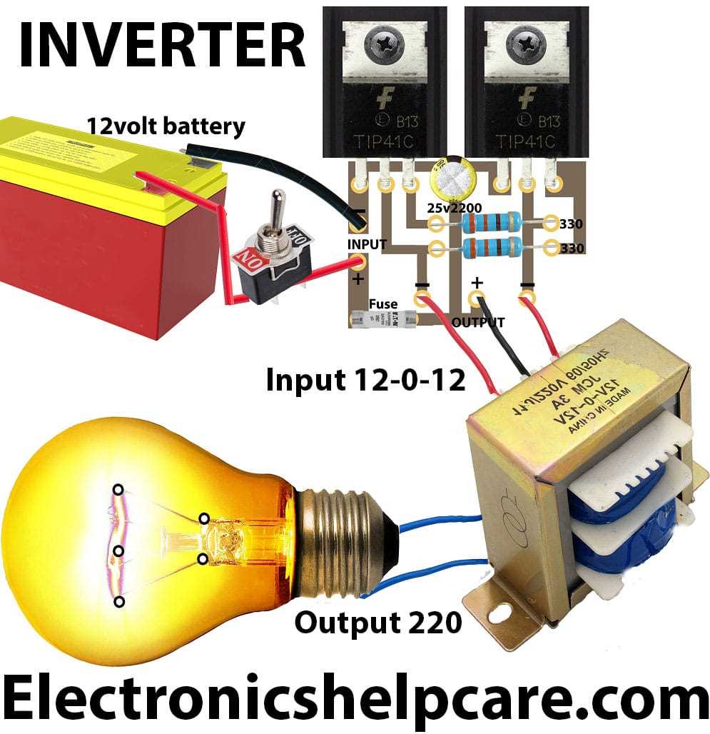 inverter battery circuit diagram