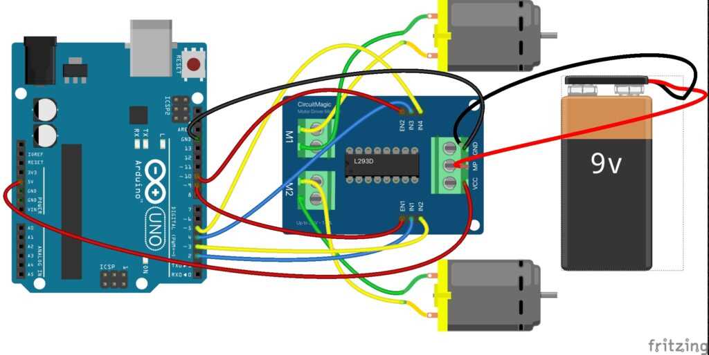l293d stepper motor driver circuit diagram