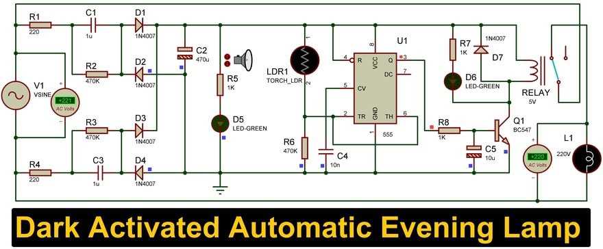 ldr circuit diagram 230v