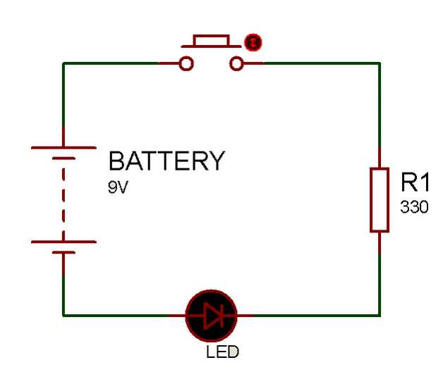 led circuit diagram with switch