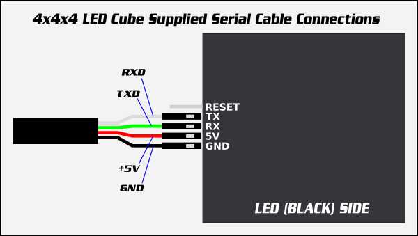 led cube 4x4x4 arduino circuit diagram
