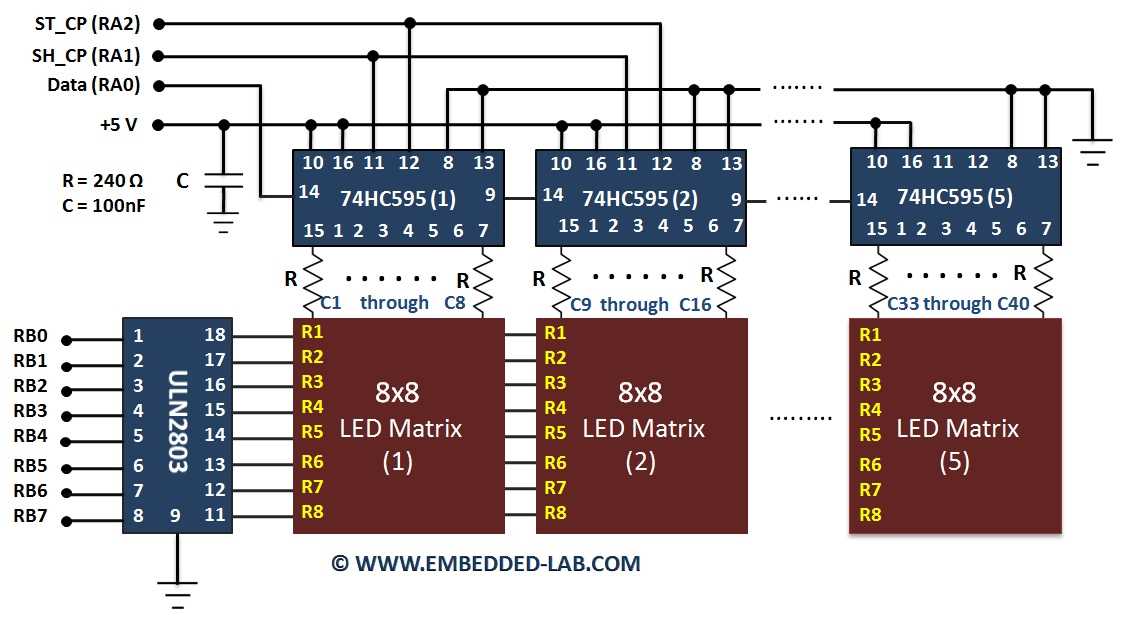 led matrix circuit diagram