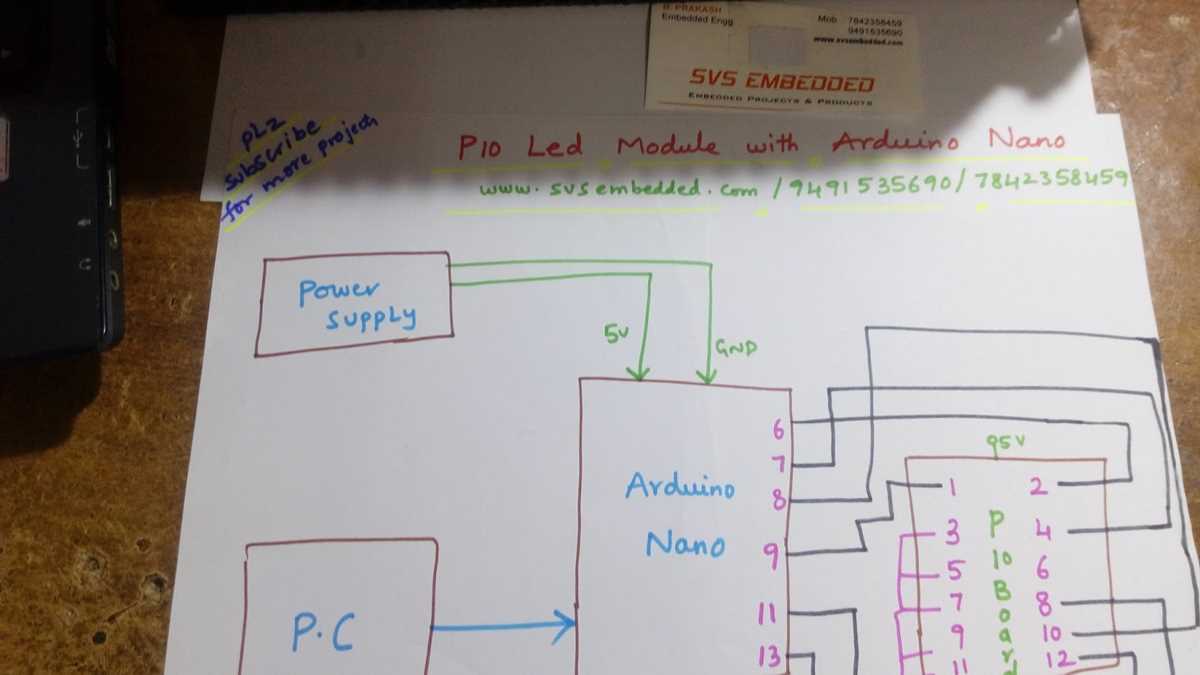 led moving display board circuit diagram