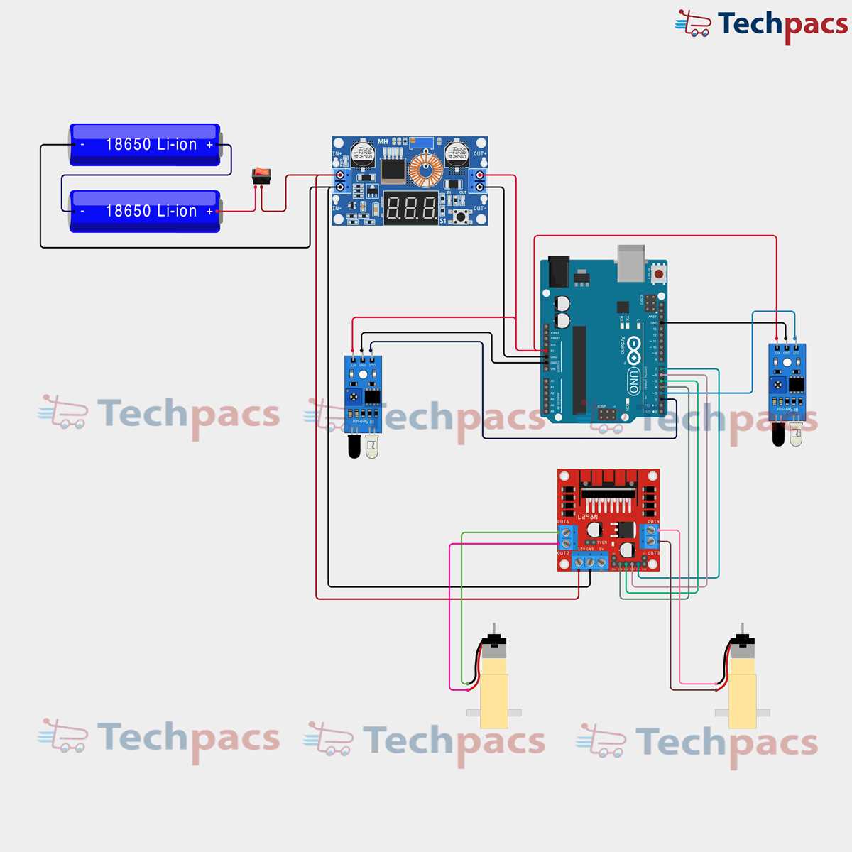 line following robot schematic diagram