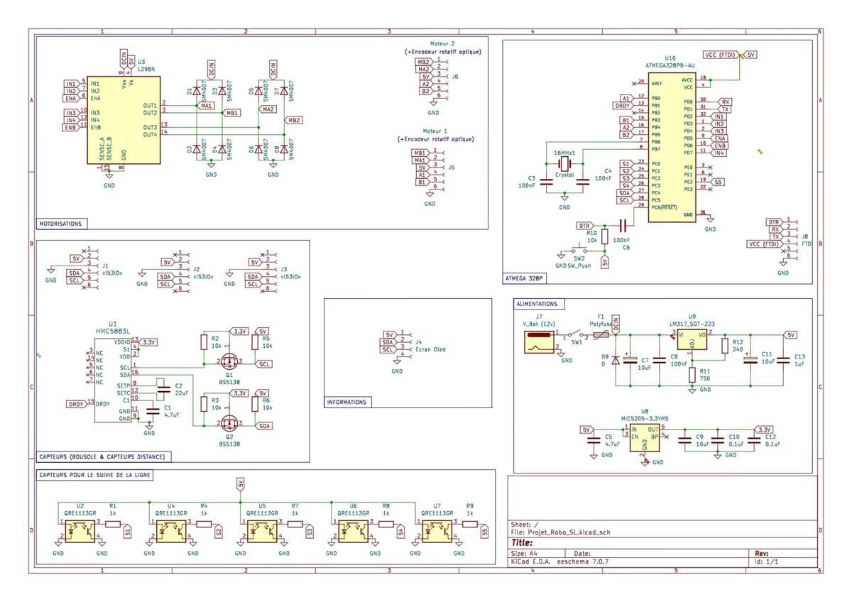 line following robot schematic diagram