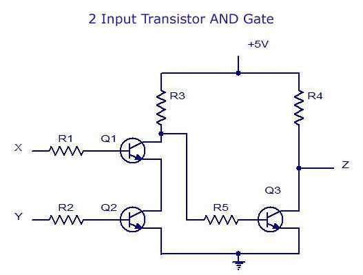 logic gates electrical schematic diagram