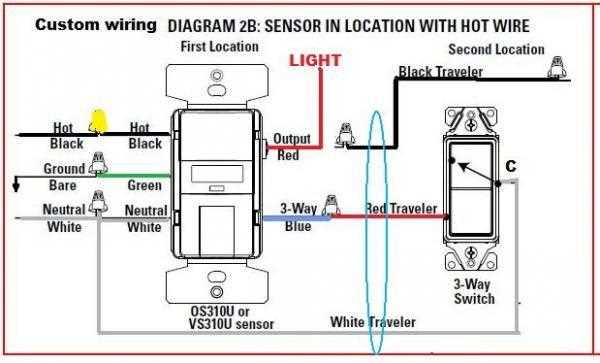 lutron 3 way motion sensor switch wiring diagram
