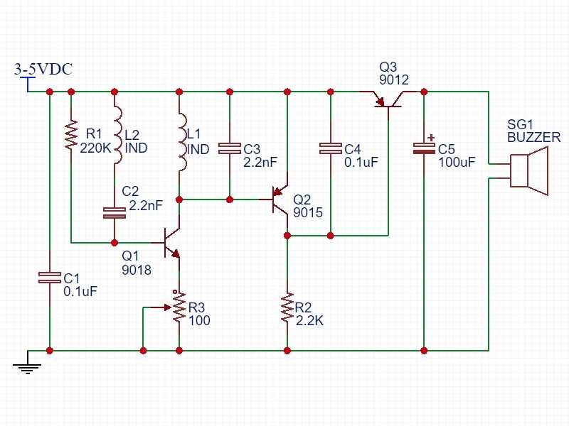metal detector diagram circuit