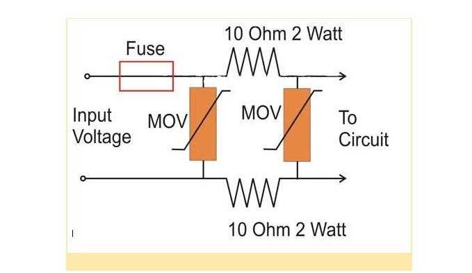 mov surge protection circuit diagram mov surge protection circuit diagram