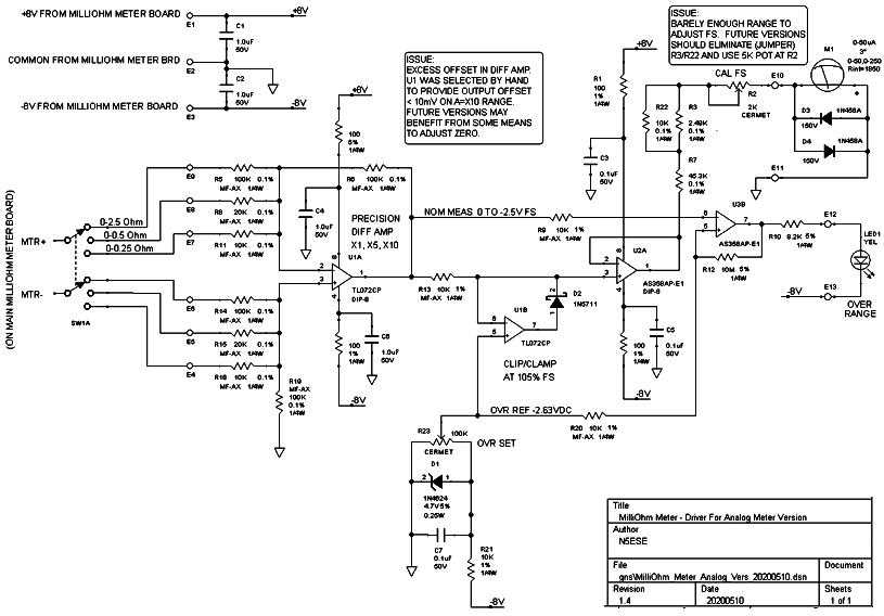 ohm meter circuit diagram
