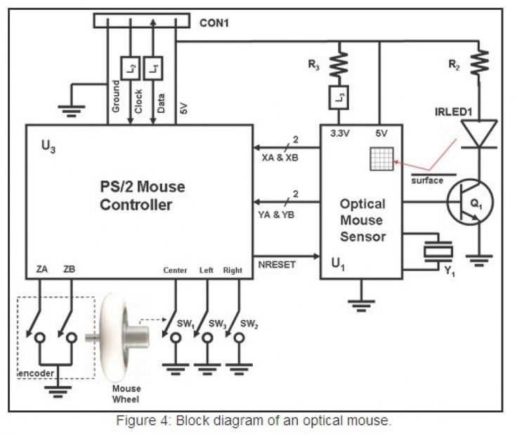 optical mouse circuit diagram