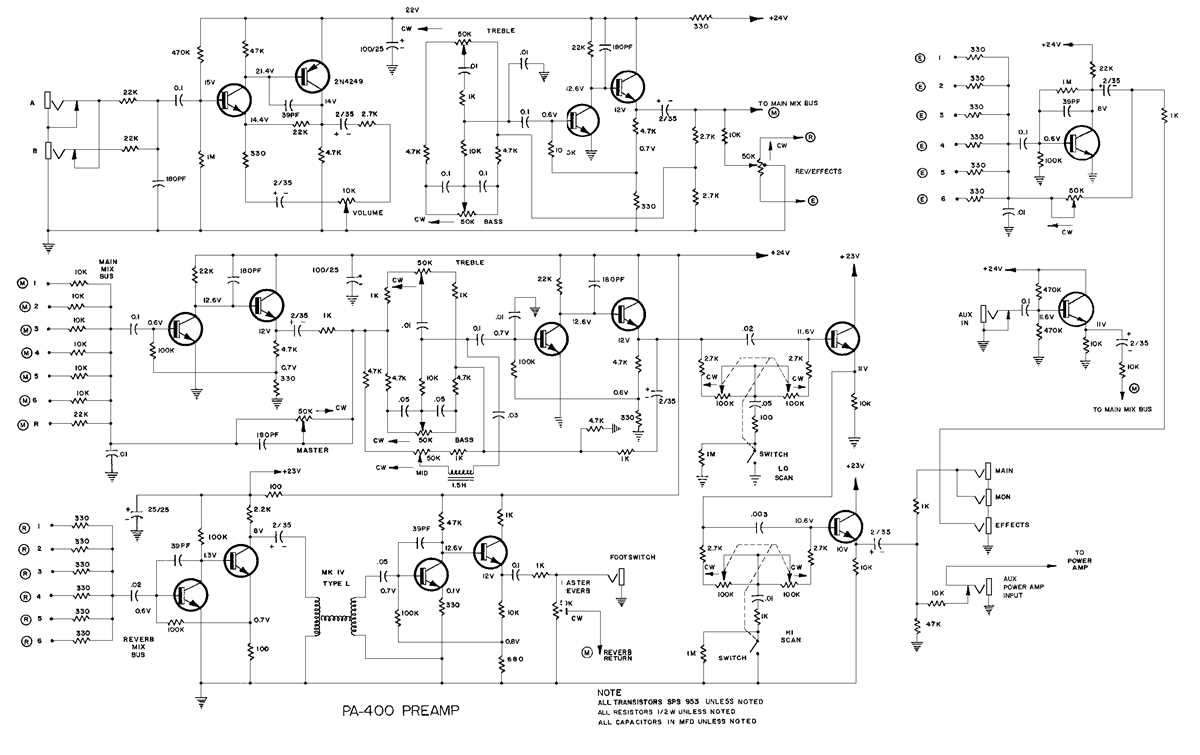 peavey tnt 130 schematic diagram