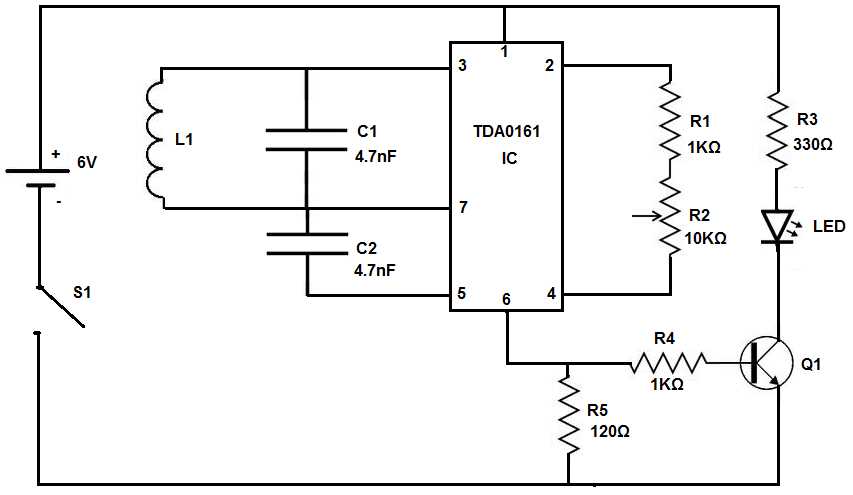 pi metal detector circuit diagram
