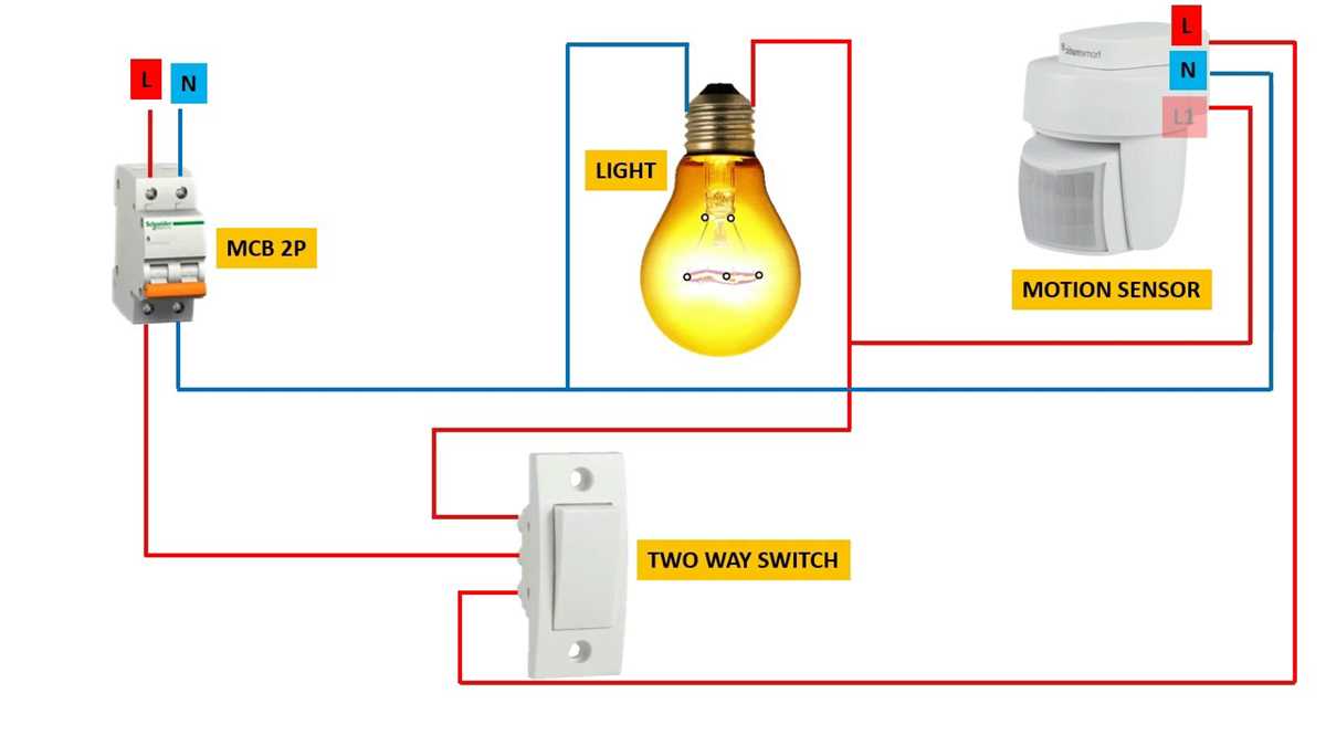 pir lighting circuit diagram