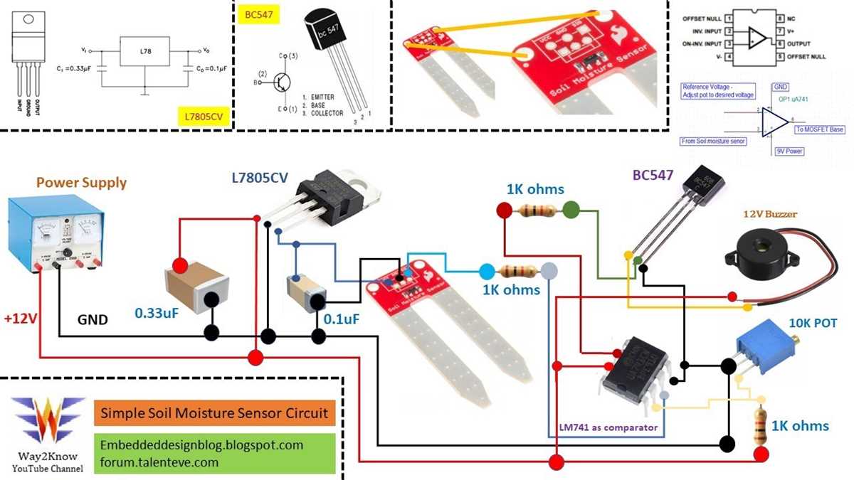 plant moisture monitoring system circuit diagram