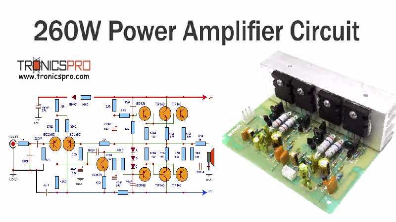 power audio amplifier circuit diagram
