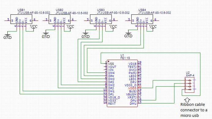 powered usb hub circuit diagram