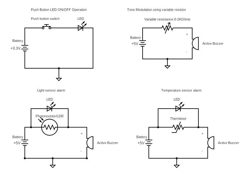push button schematic diagram