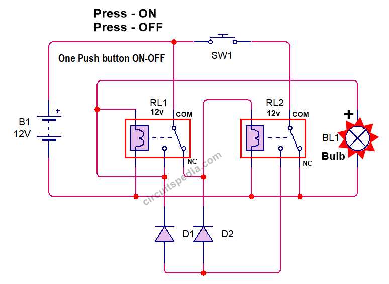 push button schematic diagram