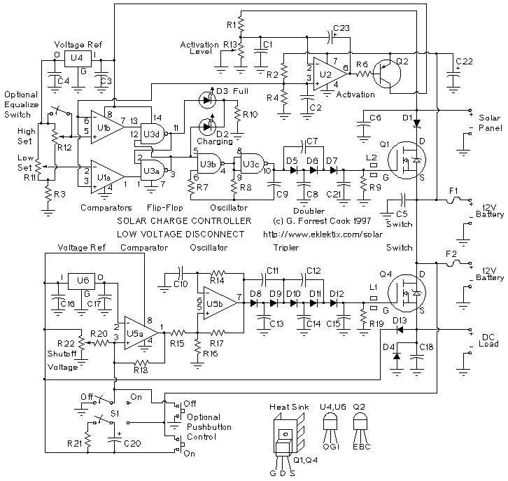 pwm solar charge controller schematic diagram