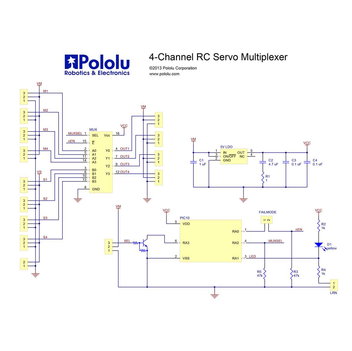 rc servo circuit diagram