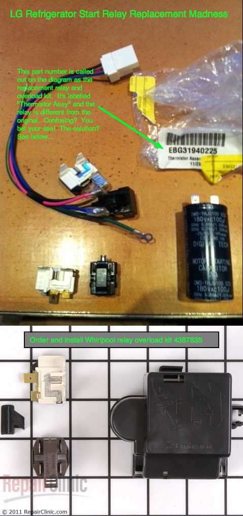 refrigerator relay wiring diagram