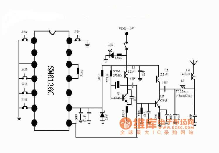 remote control car circuit diagram