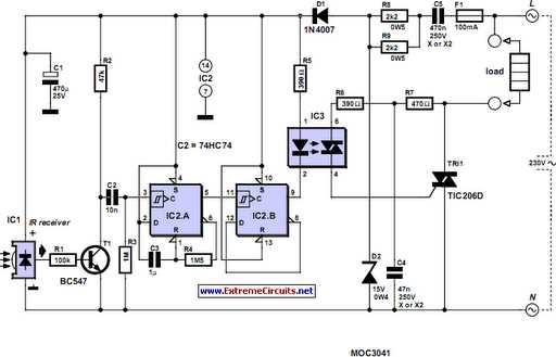 remote control on off switch circuit diagram remote control on off switch circuit diagram