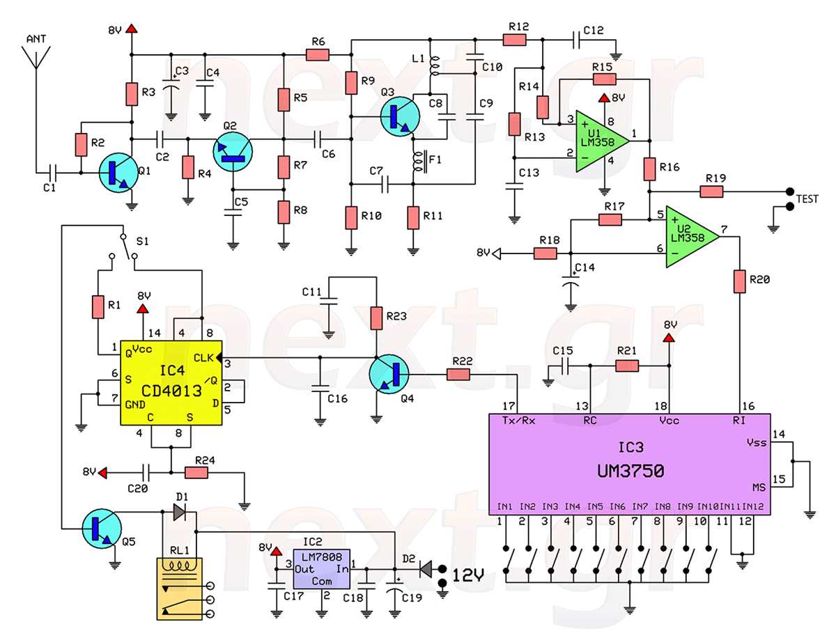 remote control on off switch circuit diagram remote control on off switch circuit diagram