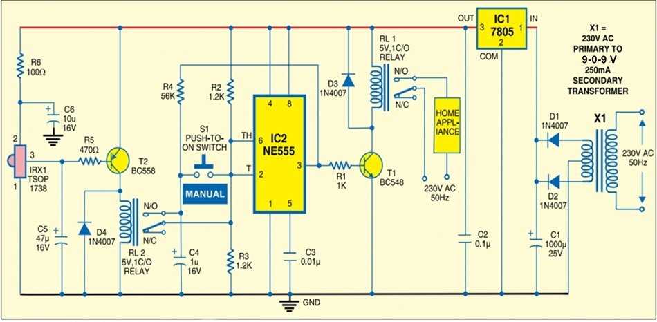 remote light switch circuit diagram remote light switch circuit diagram