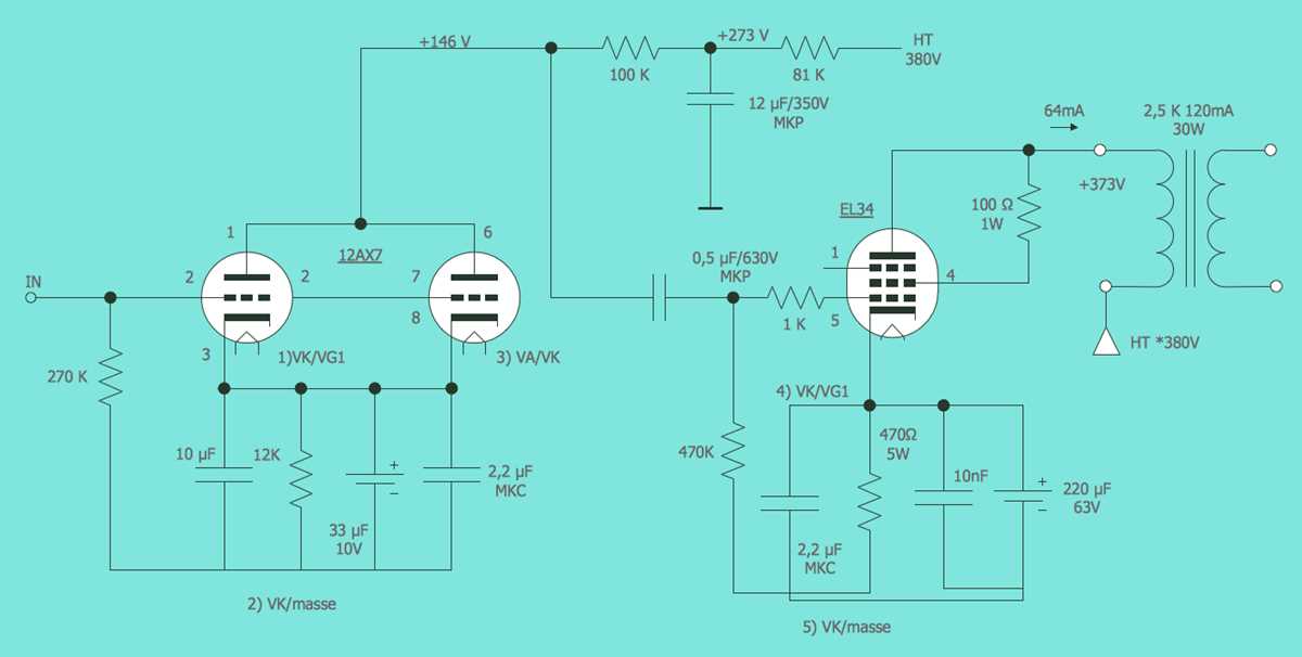 schematic circuit diagram drawing