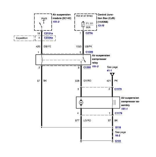 schematic diagram air suspension system 2004 navigator