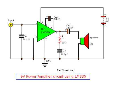 schematic diagram for audio amplifier