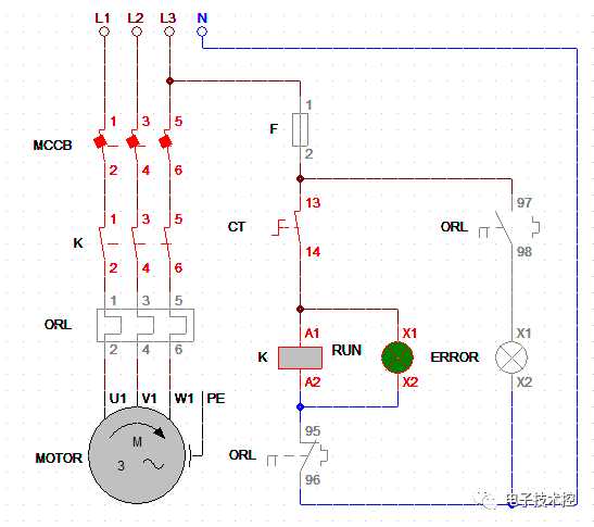 schematic diagram for motor control