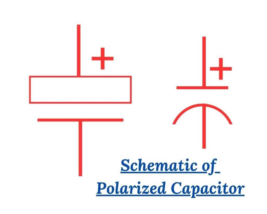 schematic diagram of a capacitor