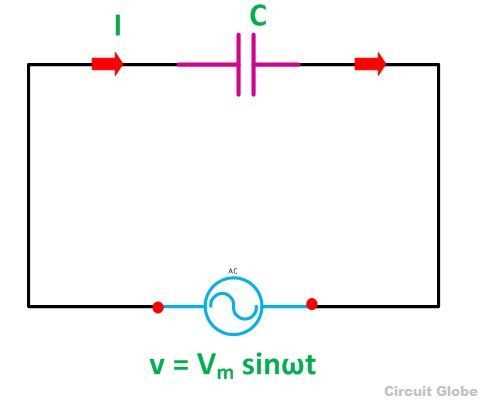 schematic diagram of a capacitor
