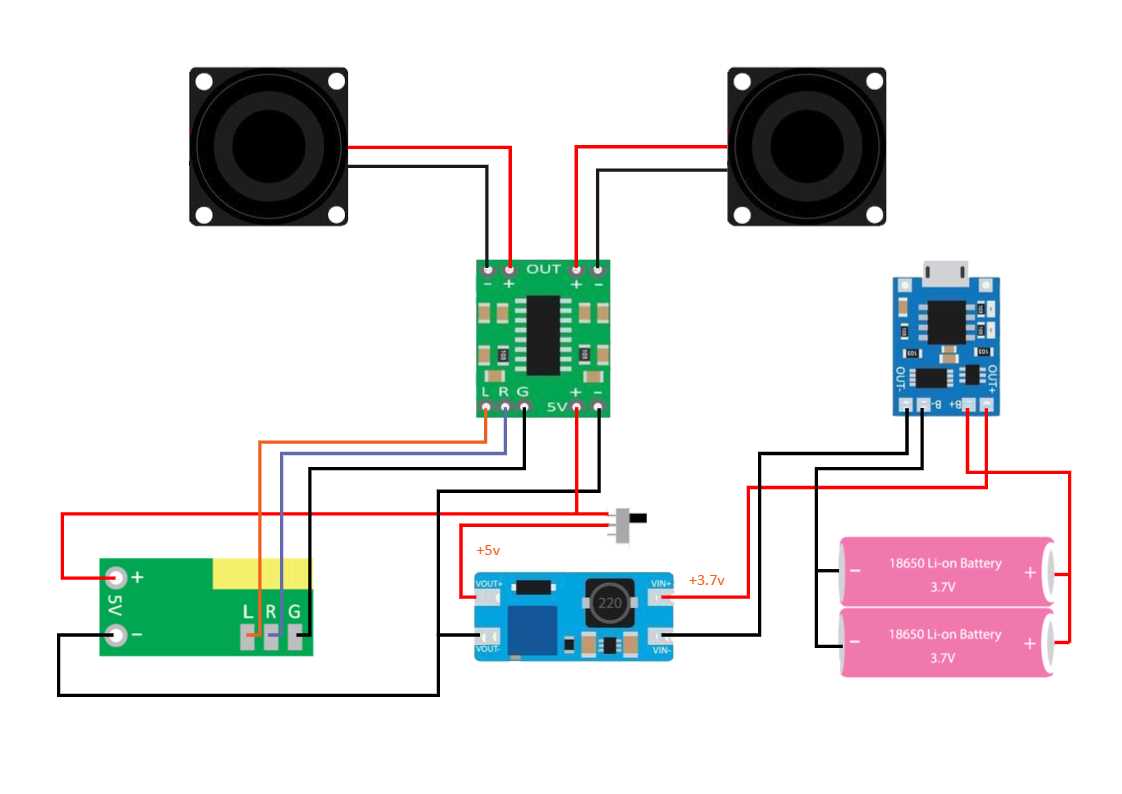 schematic diagram of a speaker