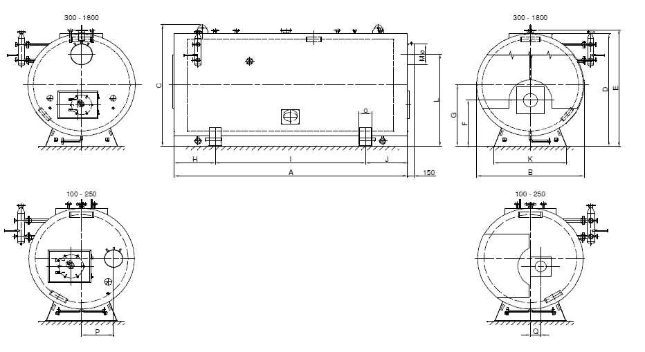 schematic diagram of fire tube boiler