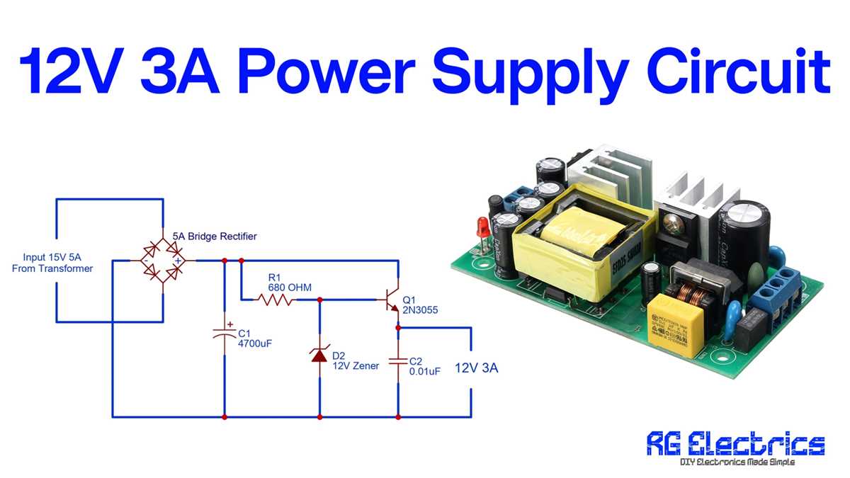 schematic diagram of power supply 12v