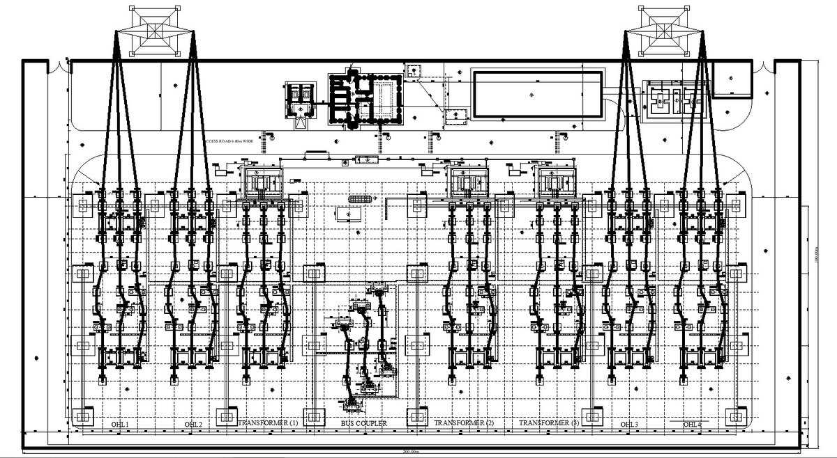 schematic diagram of substation