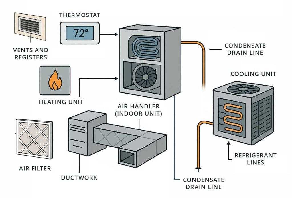 schematic diagram of winter air conditioning system